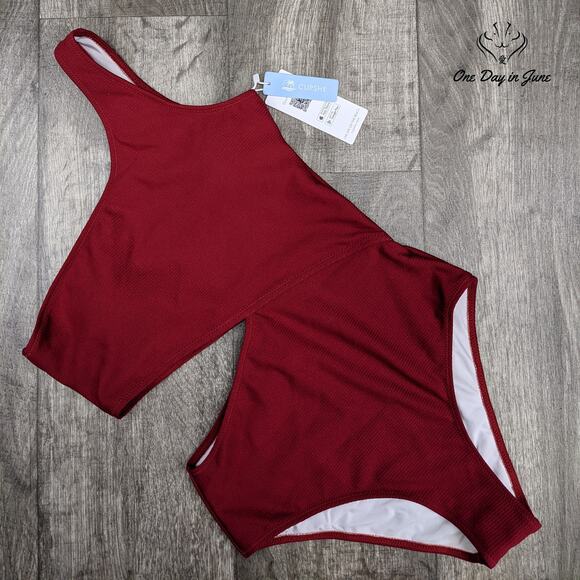 Cupshe One Shoulder Cut Out One Piece Swimsuit Size M - Picture 3 of 4